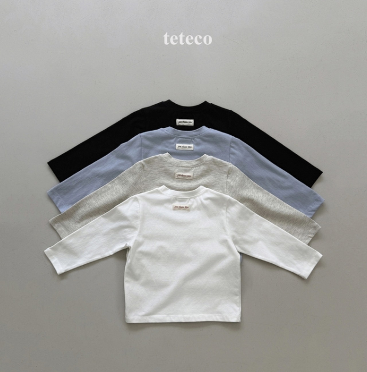 【取寄】teteco ラベルシングルTシャツ｜秋服｜韓国子供服｜ 26/AT