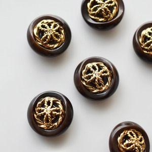 ゴールドフラワー×ディープブラウン 18㎜