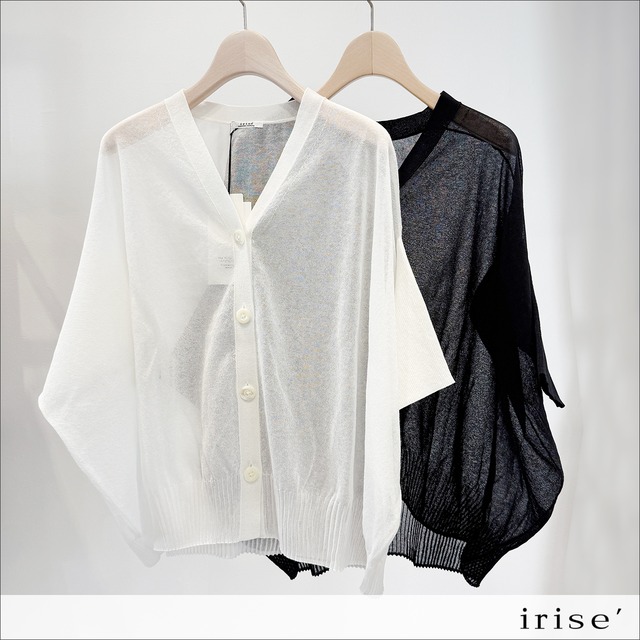 irise(イリゼ) バンザイニットカーディガン t9040 シロ/クロ