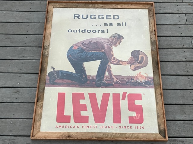 50s LEVI’S WALL HANGER POSTER FRAMING  ⁡