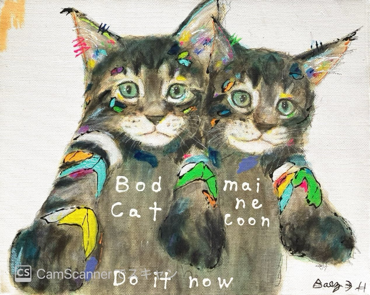 Queen J 】（ピンク背景）猫 ガラスアート 額装付きA4 BAEZ3 | 星咲BAEZ3