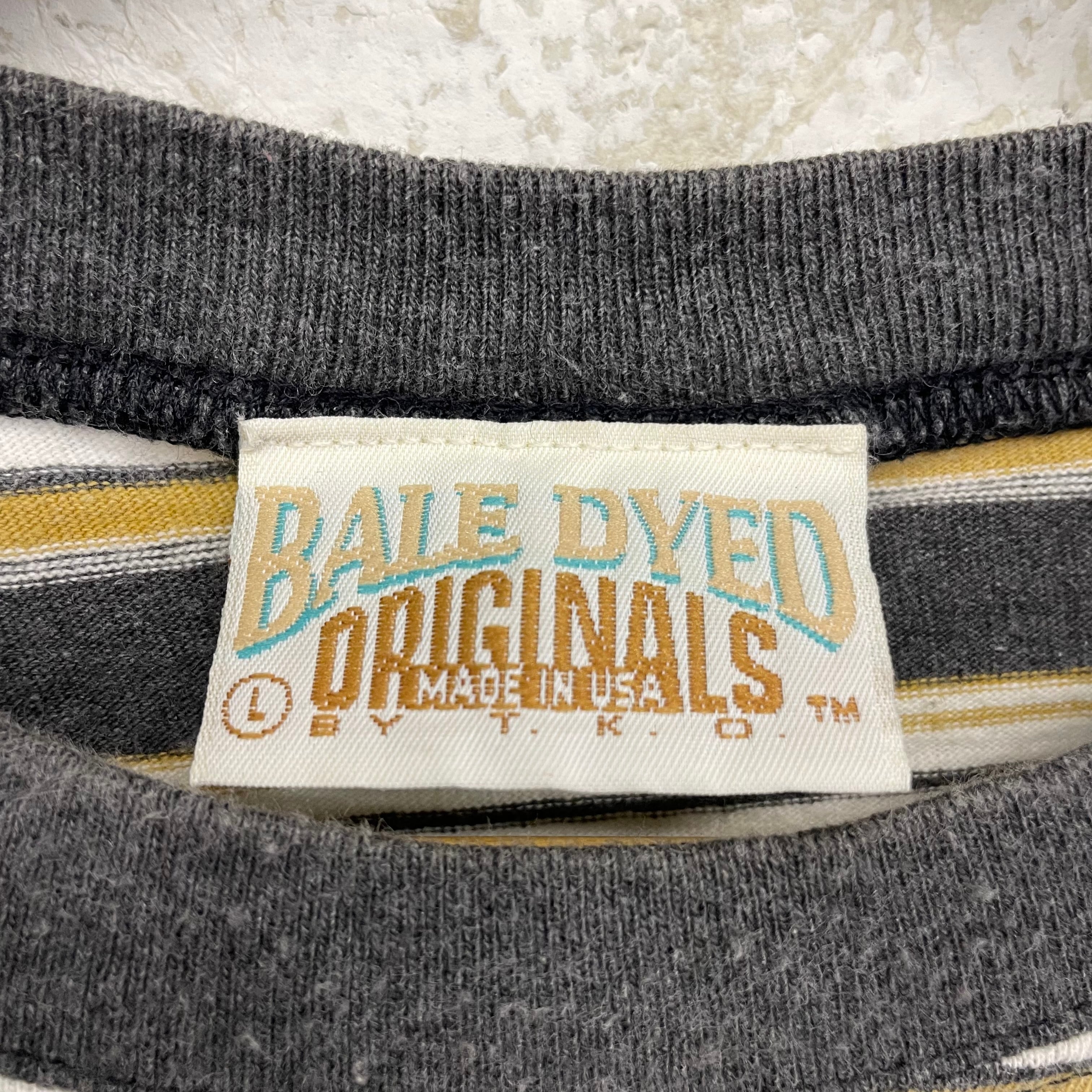 90's BALE DYED ORIGINALS border tee size/L ボーダーT アメリカ製 | ANY