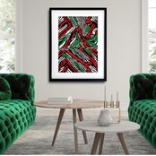 A Tribe Called Quest Pattern ⅳ｜リズムを感じる抽象パターンアートポスター｜モダン空間に映えるおしゃれデザイン｜日本製A3ポスター