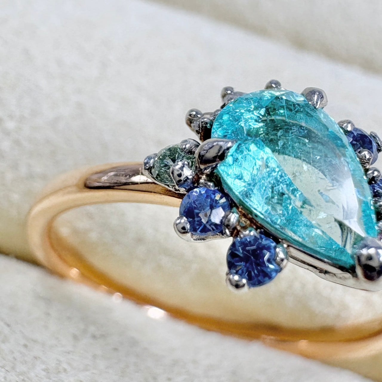 Pt900 & K18✨ダイヤ1.00ct✨お花タイプデザイン✨キラキラリング Pt900⁄
