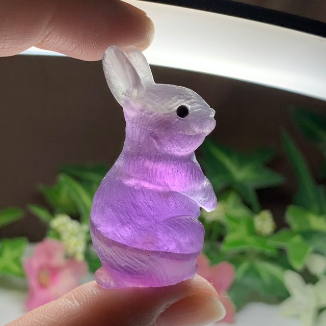 18.フローライトうさぎ・インテリア