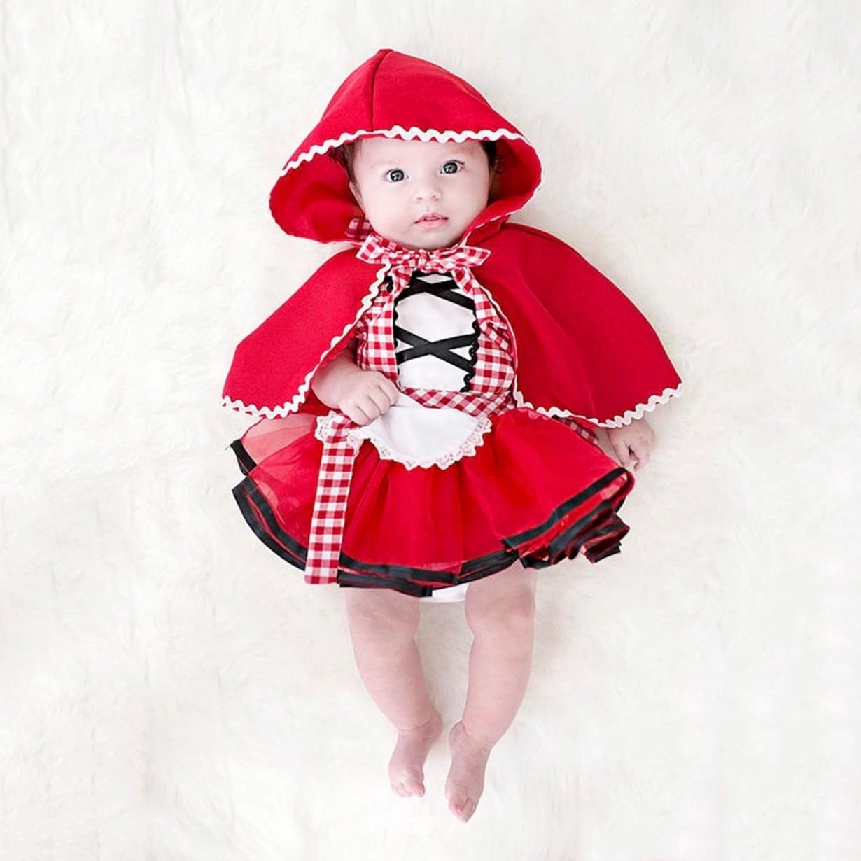 即納】赤ずきんちゃんコスチューム 女の子ベビー エプロンワンピース