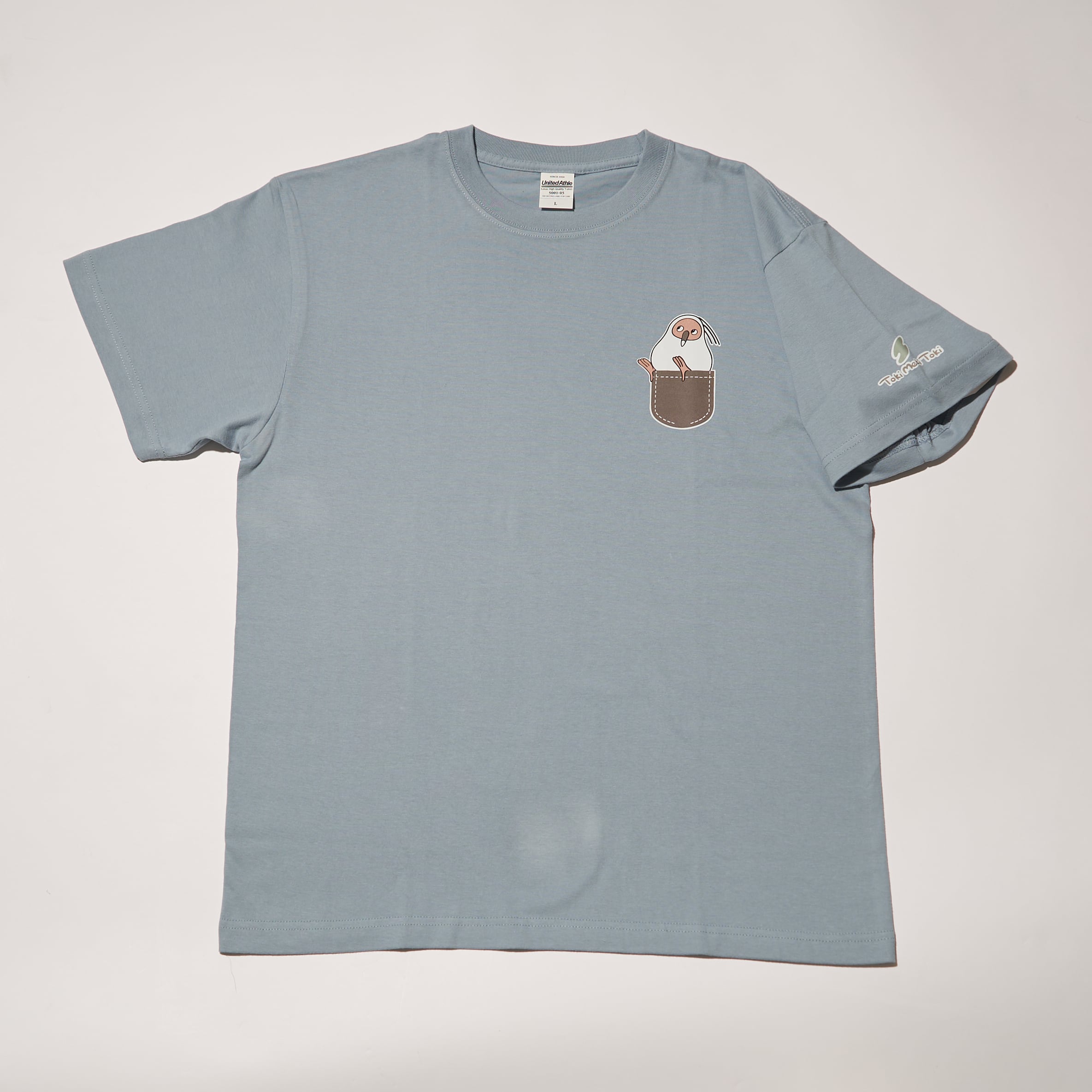 佐渡 POCKET TOKI（ポケットトキ） Tシャツ アッシュブルー | sado