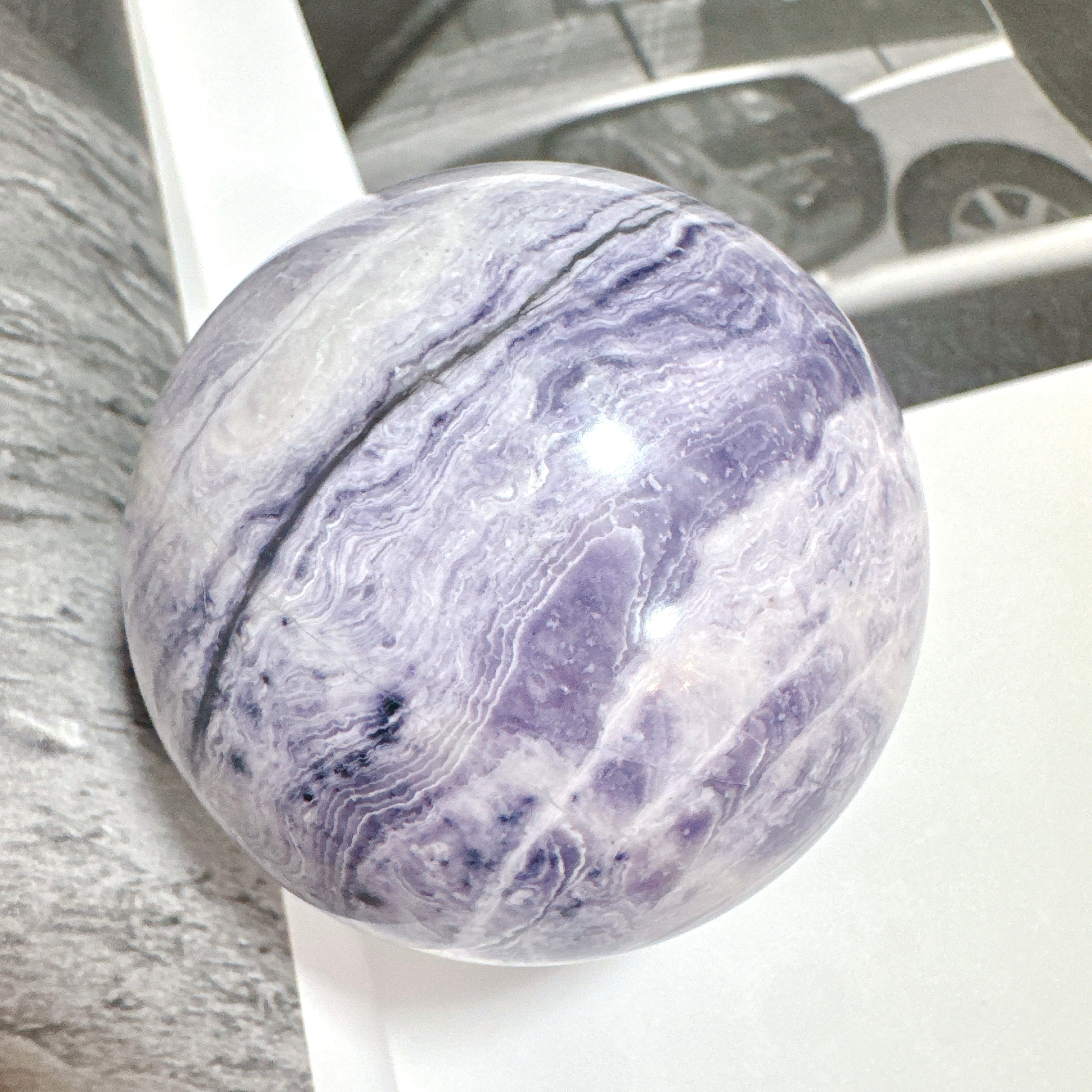 バイオレットマラカイト スフィア 丸玉 天然石 | Rinolis