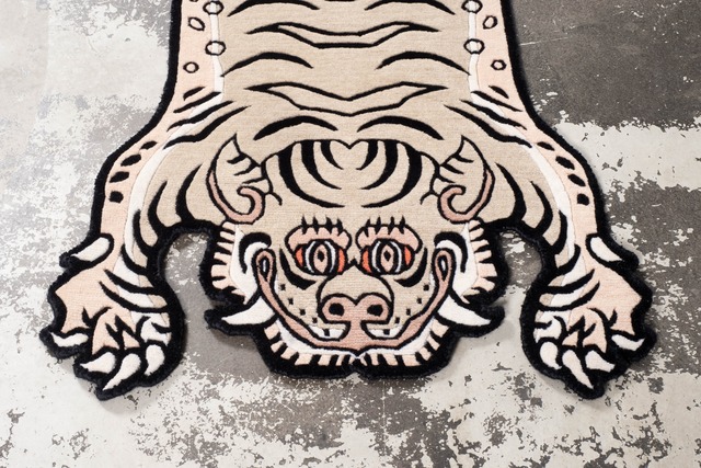 Tibetan Tiger Rug 《Sサイズ•ウール・オリジナル2・ナチュラルサンド212》チベタンタイガーラグ