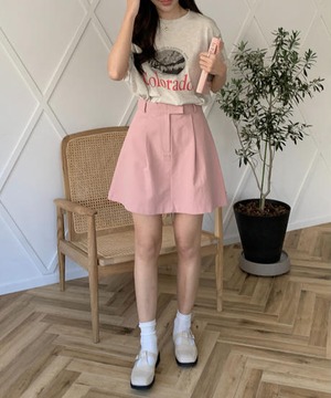 《即納商品》cinnamon mini skirt (ivory / pink)