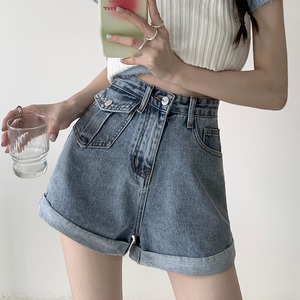 【韓国通販 dgo】high-waist denim short pants 2colors（B0650）