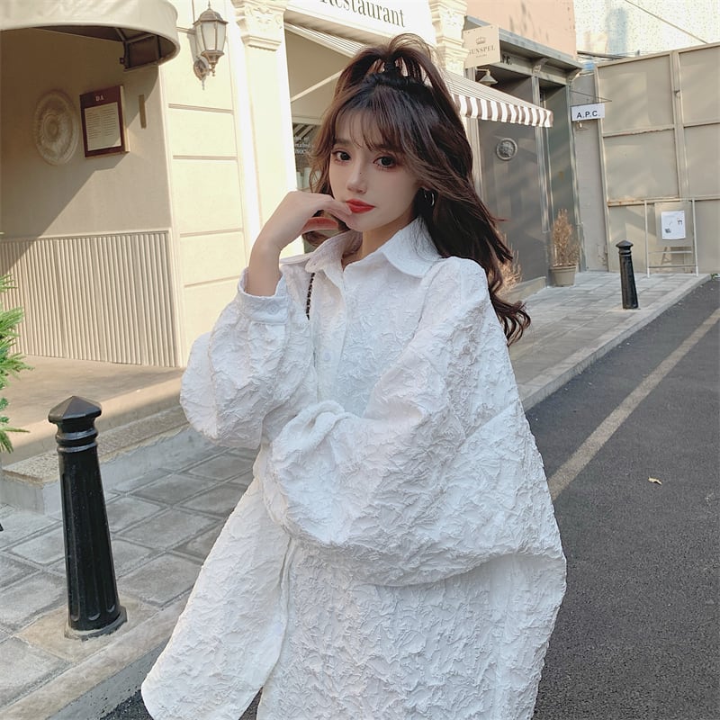 オーバーサイズシャツ レディース トップス シャツ 長袖 襟付き