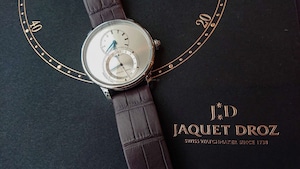 【JAQUET DROZ ジャケ・ドロー】GRANDE SECONDE QUANTIEME グラン・セコンド カンティエーム（サテンブラッシュ グレー）／国内正規品 腕時計