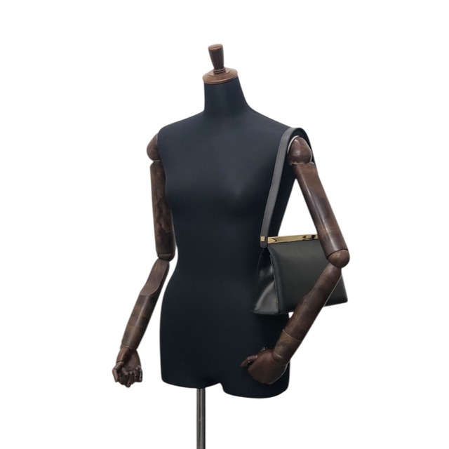 GUCCI グッチ ショルダーバッグ グレー レザー バニティバッグ　セミショルダーバッグ vintage ヴィンテージ オールド tfg2zv
