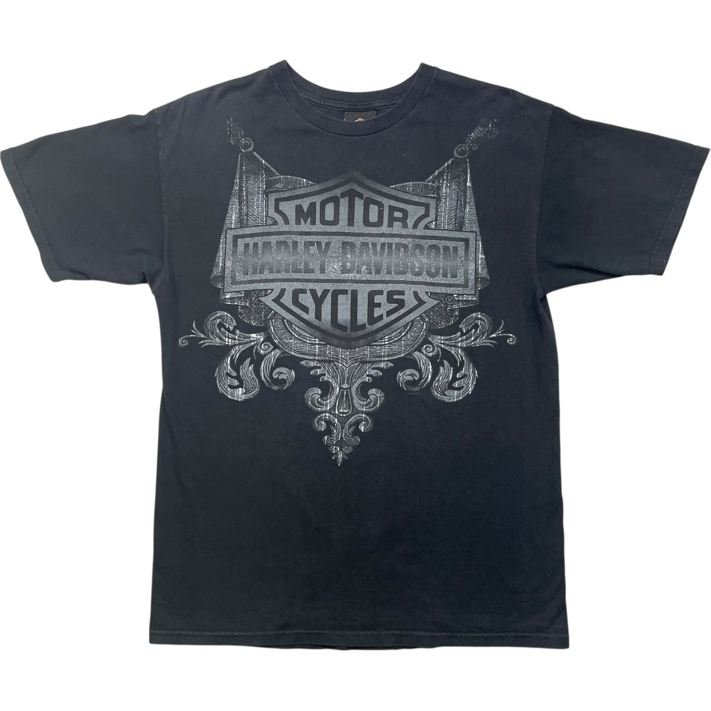 《M》 Harley-Davidson ハーレーダビッドソン Tシャツ プリント ブラック no.8456