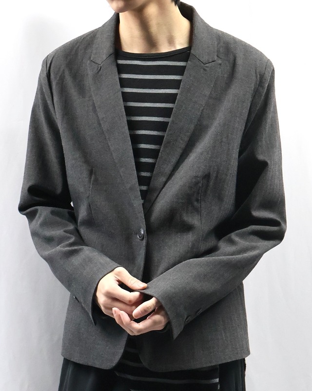 herringbone 1B single tailored jacket