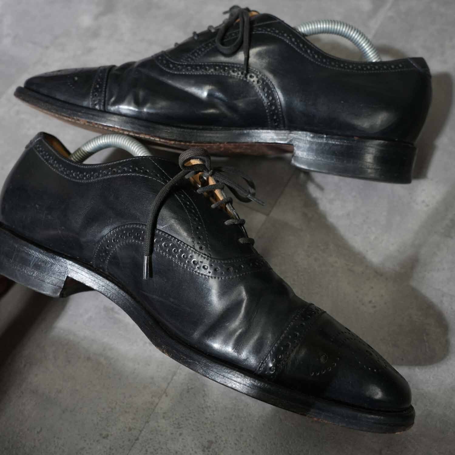 Loake ローク ウイングチップ レザーシューズ ブラック イングランド製