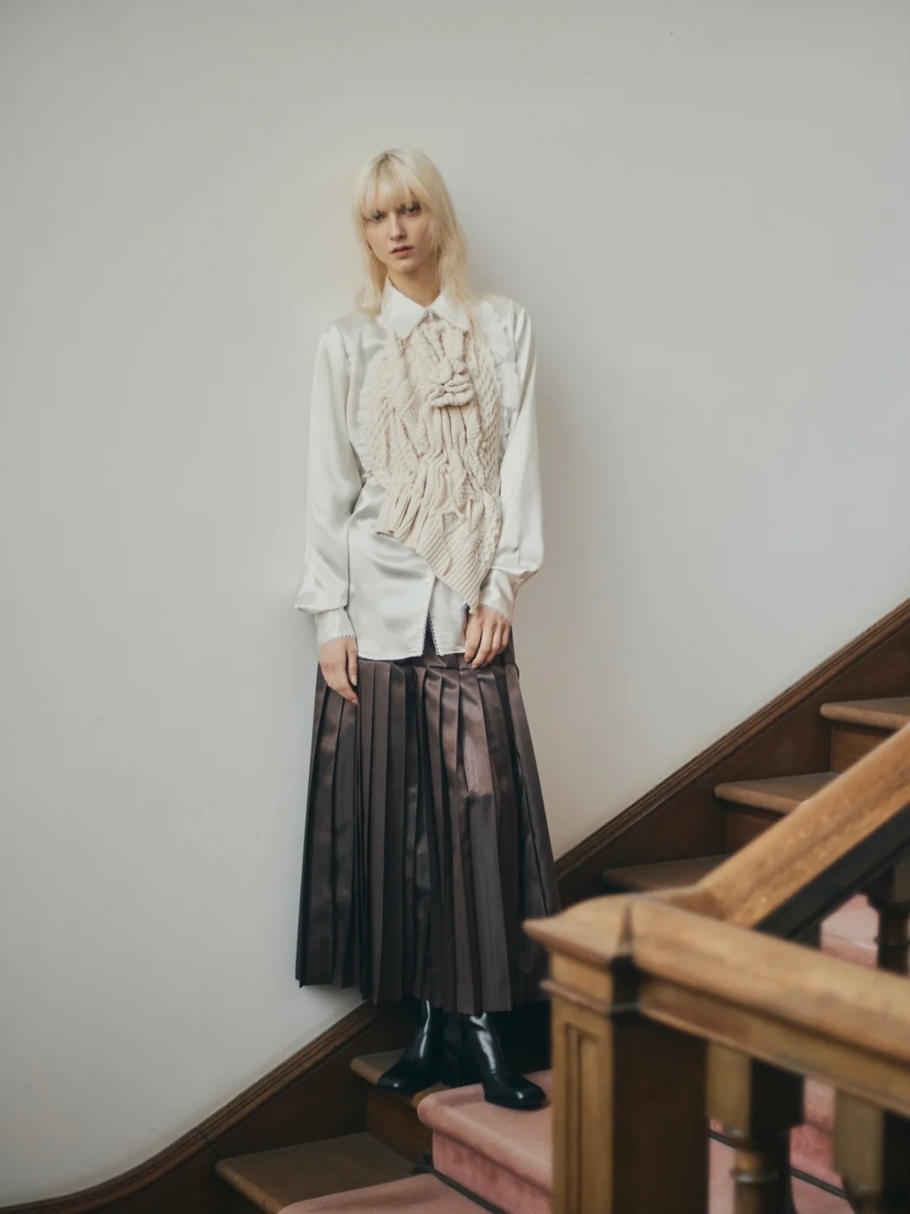 【26AW | WOMEN】Create Clair クリエイトクレイル / ビスチェ / Drape knit bustier - 2