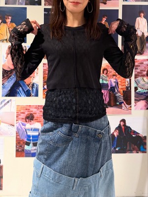 アウラアイラ AULA AILA BORDER（LACE） LAYERED INNER