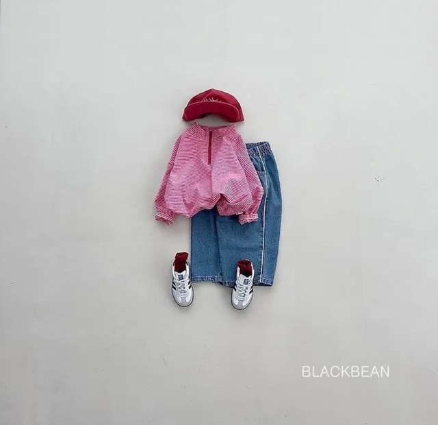 【即納】 eco half-zip T