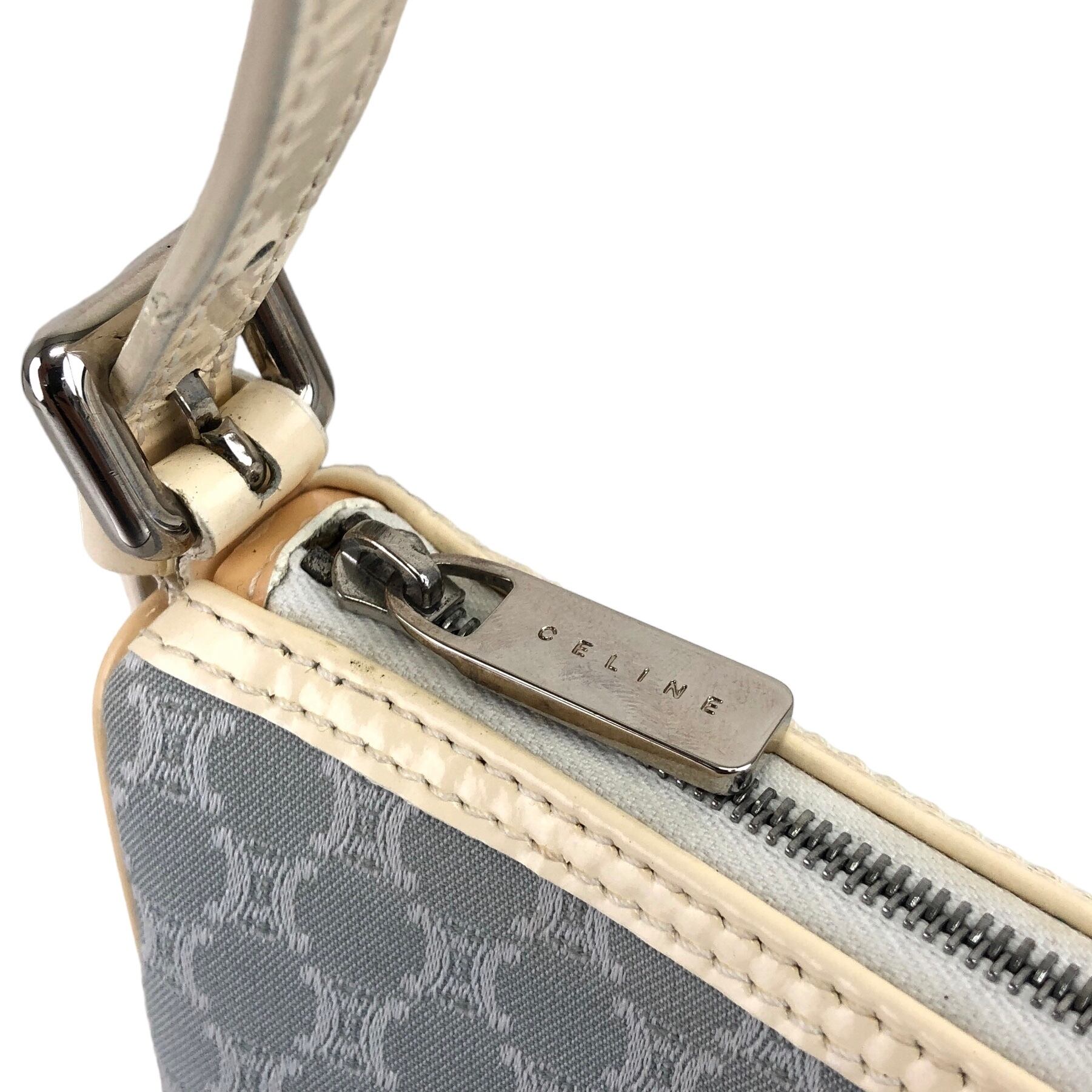 CELINE セリーヌ マカダム ショルダーバッグ 水色 ジャガード CELINE セリーヌ マカダム ショルダーバッグ 水色 ジャガード