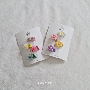 [BLACKPINK] Accessory) Mini Flower Hair Clip Set-up / [블랙핑크] 악세)미니꽃집게핀세트