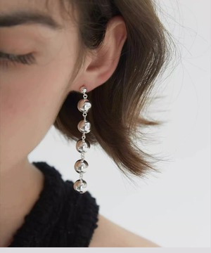 メタルボールロングピアス【e-70520】