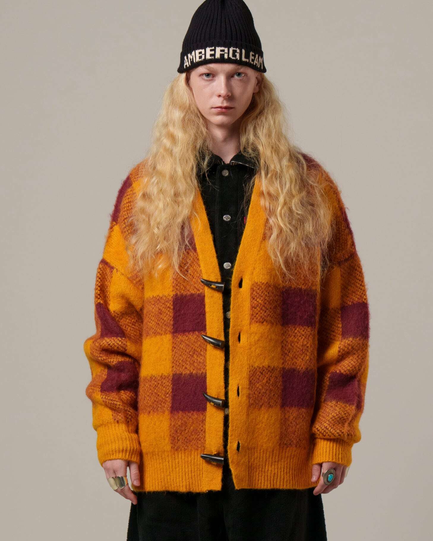 残り5点【BIG size】Moist Touch Knit Cardigan / Natural | AMBERGLEAM