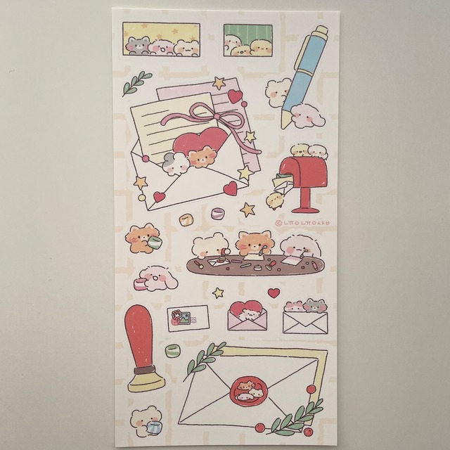 nyung nyung shop 〔sticker-お手紙- 〕