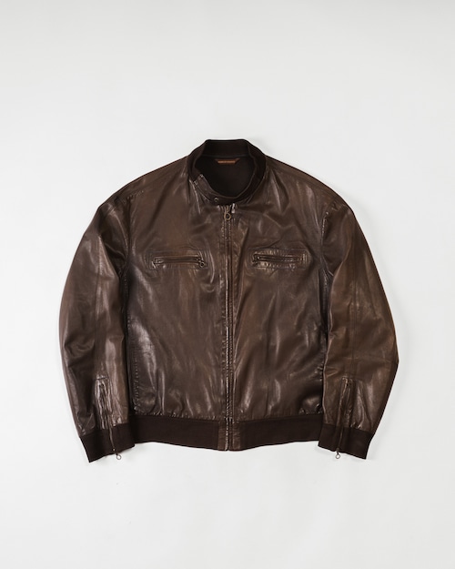 [90's] "SERAPHIN" Lamb Leather Riders Blouson (Made in France)