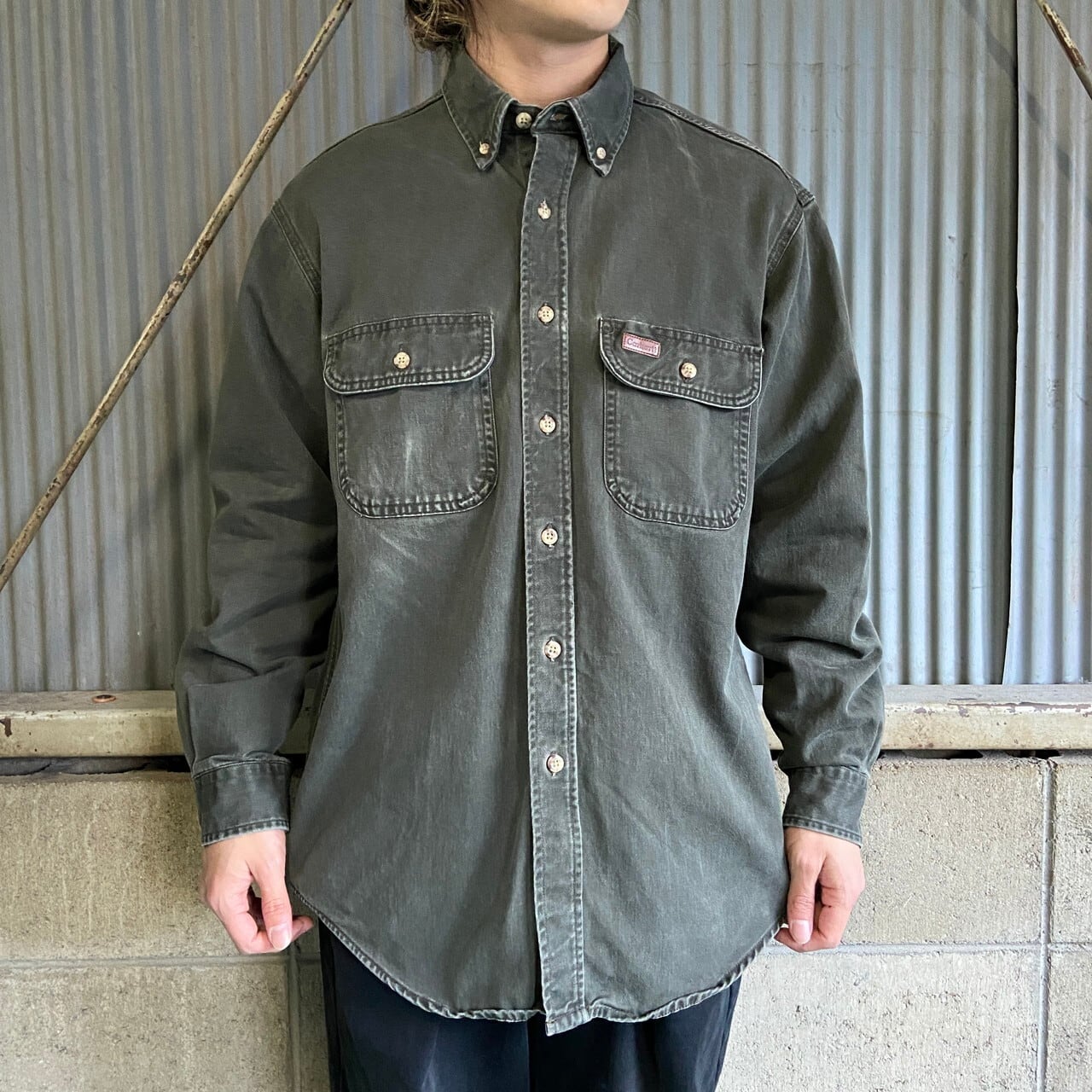 Carhartt カーハート 長袖 コットン ボタンダウンシャツ メンズM 古着