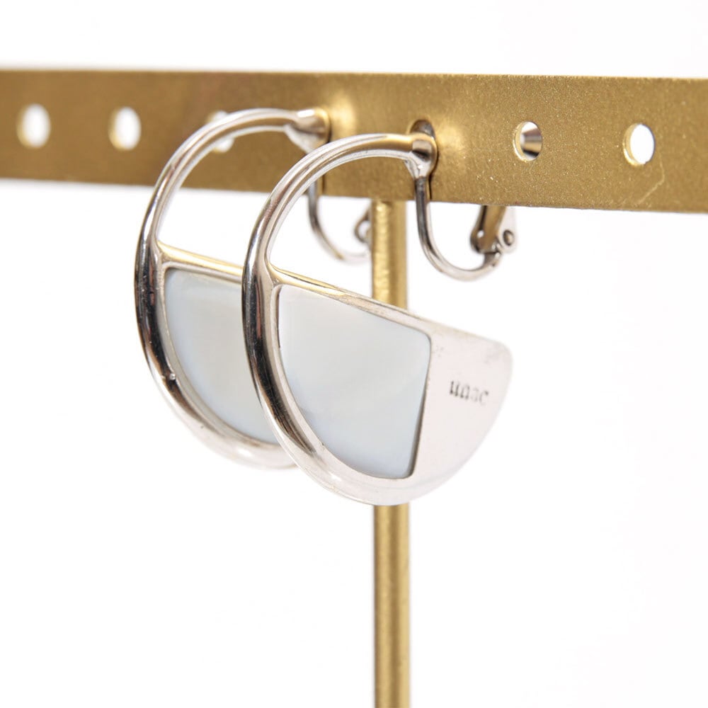 シェル の イヤリング 女子会 食事会 同窓会 ホワイト ラウンド 150165