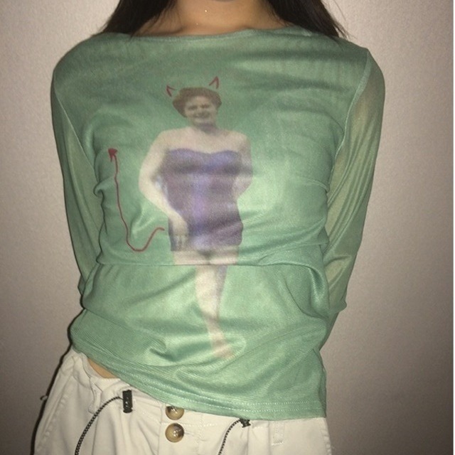 Girl Print Shirt（ガールプリントシャツ）s-013
