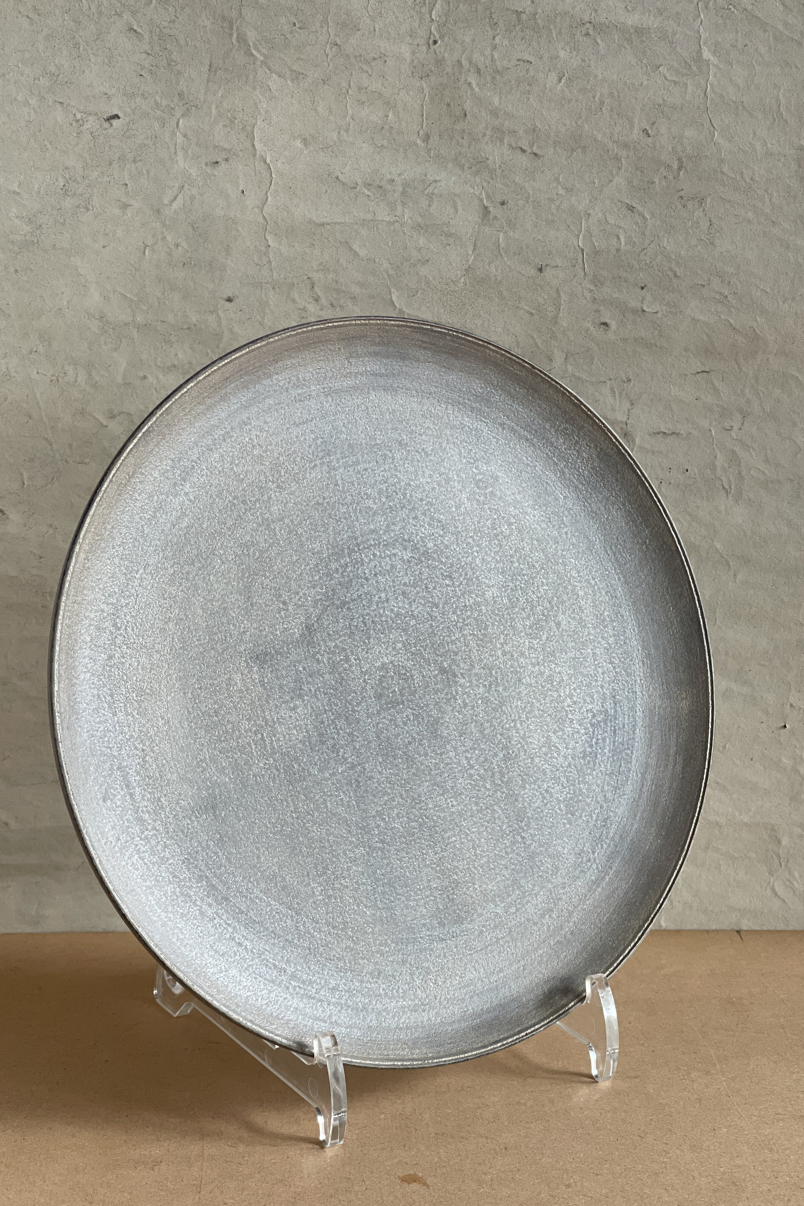 白漆丸皿 8寸（24㎝） 富井貴志作 2510_33 | web-shop MITATE