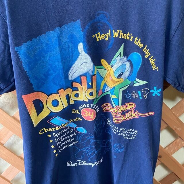 ディズニーワールド Tシャツ ネイビー ドナルド かわいい Usa ミッキー Lucky Base 古着屋 ディズニーワールド Tシャツ ネイビー ドナルド かわいい Usa ミッキー Lucky Base 古着屋
