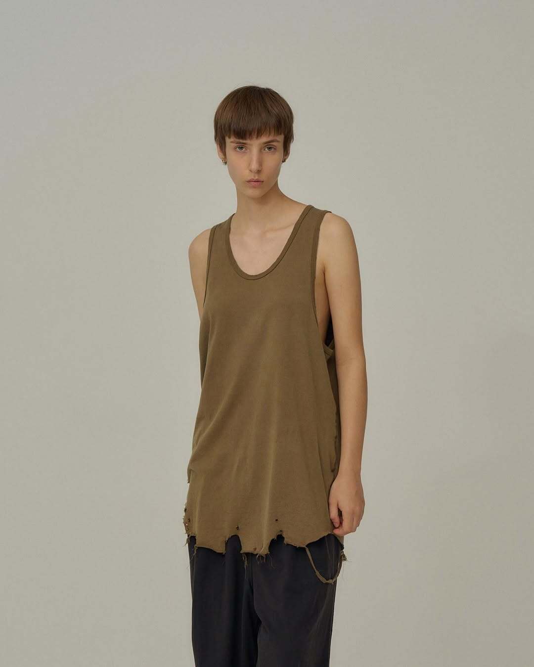 25SUMMER ANCELLM DAMAGE TANK TOP 1サイズ 25SUMMER ANCELLM DAMAGE TANK TOP 1サイズ 2025SUMMER】 ANCELLM