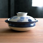 土鍋 水玉 6号 深鍋 1人用 萬古焼  日本製 おしゃれ