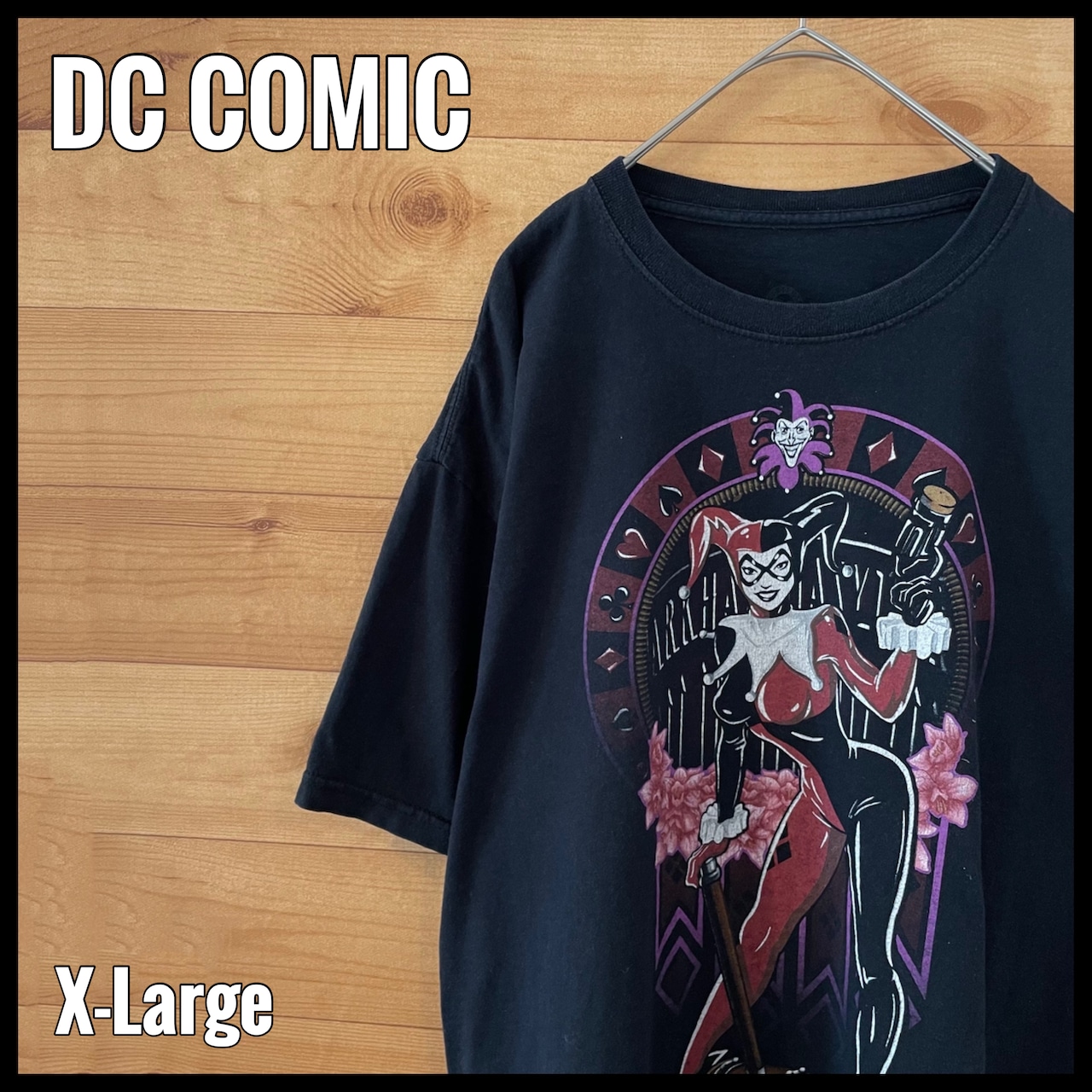 【DC COMIC】ハーレイ・クイン Tシャツ バットマン プリント XL ビッグサイズ us古着