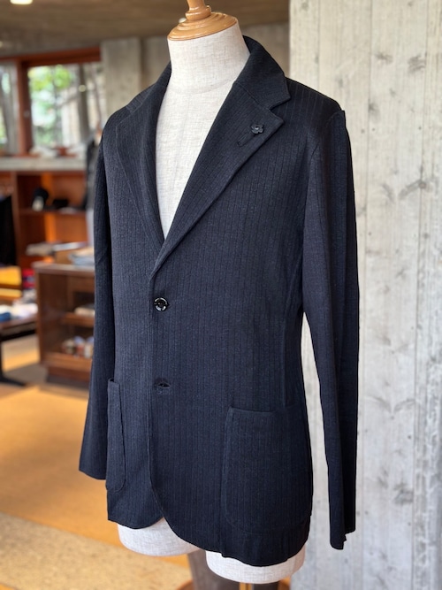 LARDINI / リネンコットンリブニットジャケット