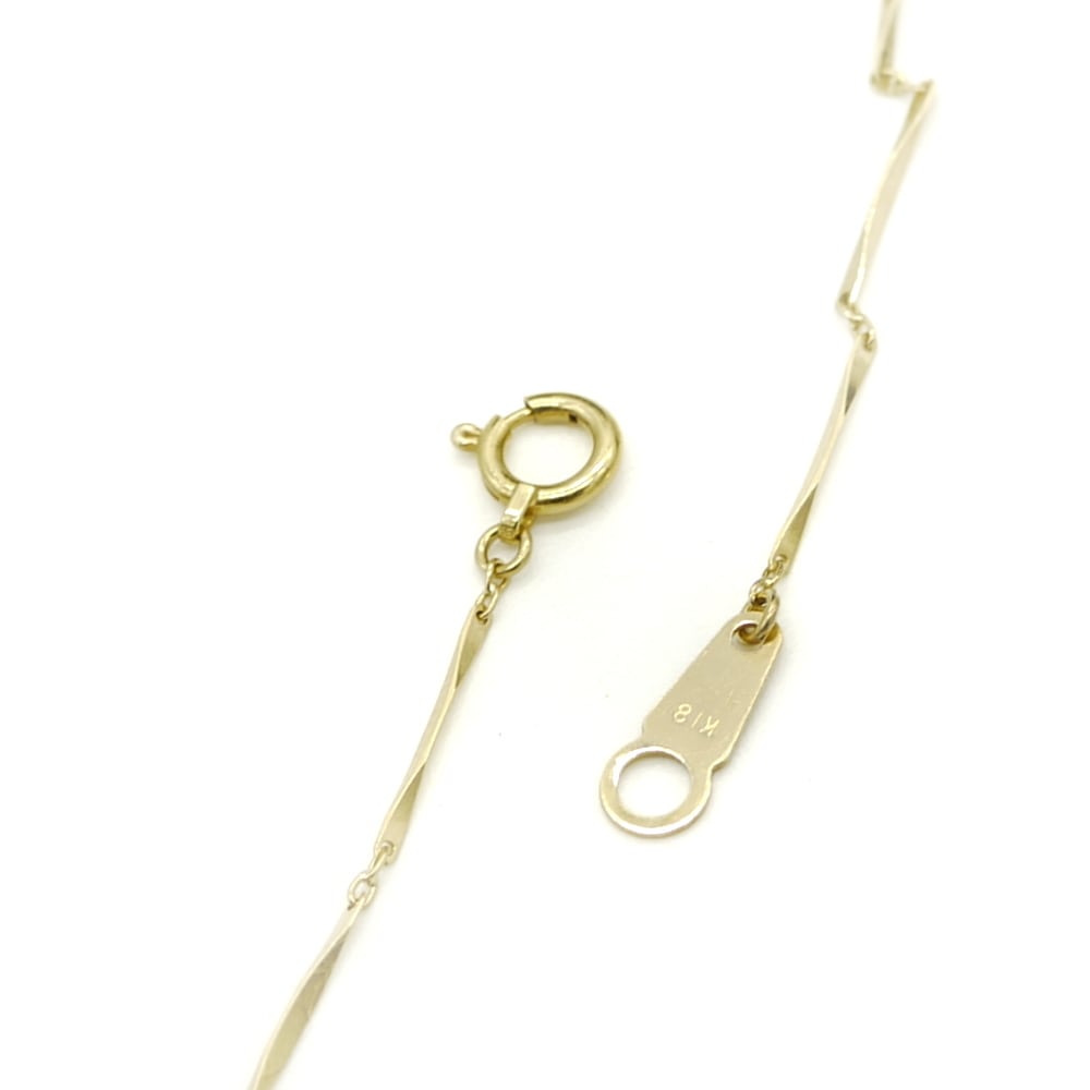 2.17g K18 切子ネックレス 18金 ネックレスチェーン Y00656 2.17g K18 切子ネックレス 18金 ネックレスチェーン Y00656