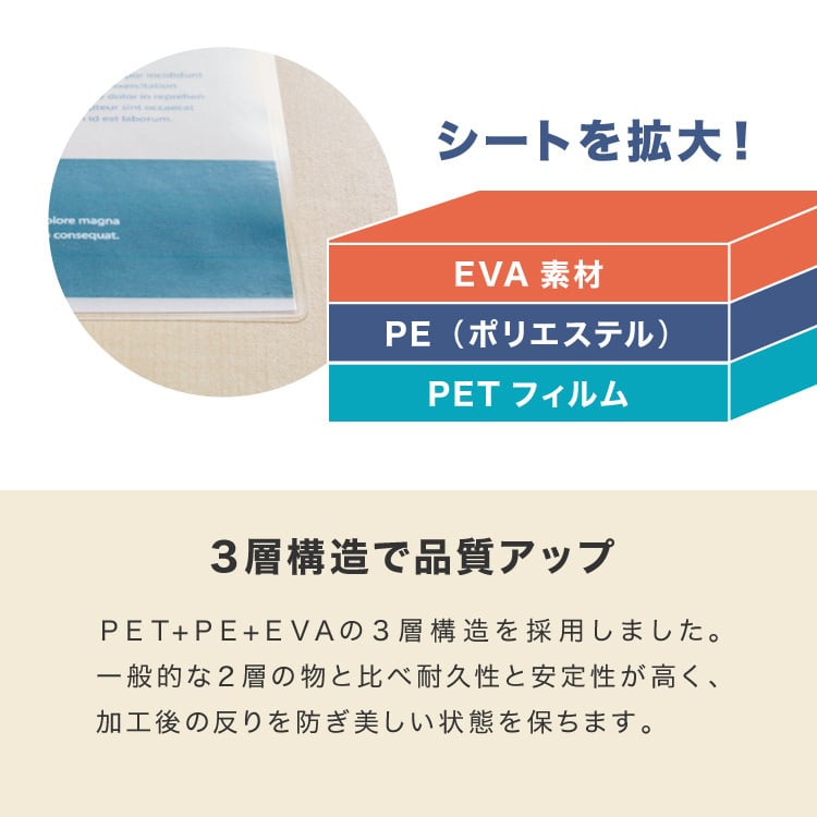 simplus ラミネートフィルム A3サイズ 100枚入り 100μm ラミネーター