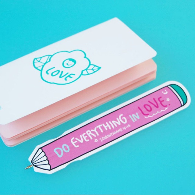 しおりペン｜05. Do everything in love_pink