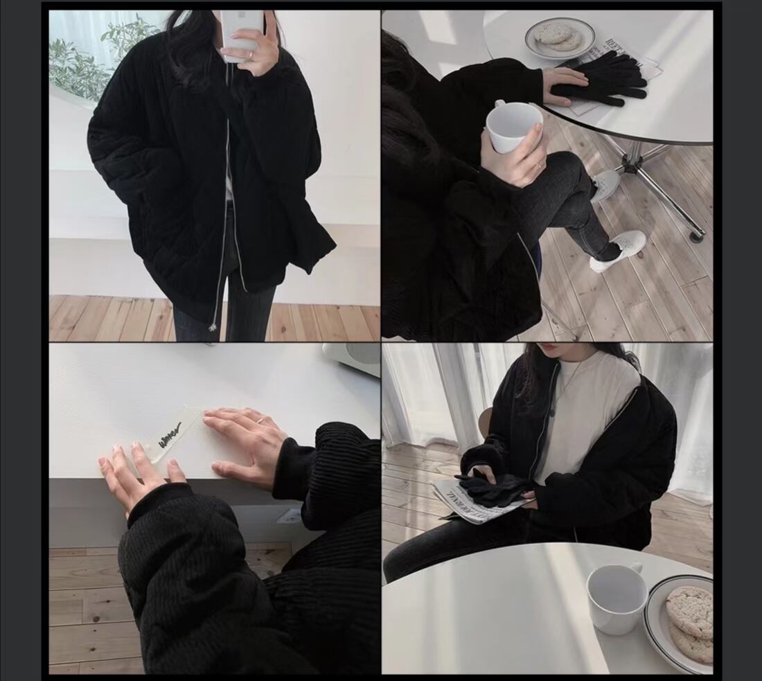 コーデュロイ　キルティングブルゾン　ASF212010-16