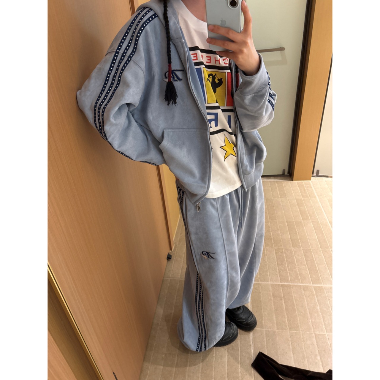 ストリート  スエード セットアップ パンツ P377