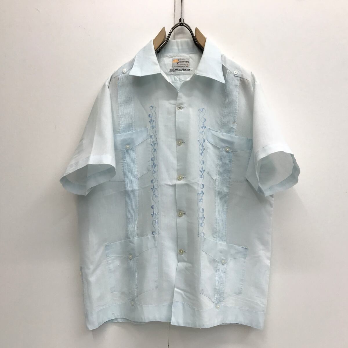 ユカテカ 60〜70年代 半袖 刺繍入り キューバシャツ GUAYABERA SHIRTS