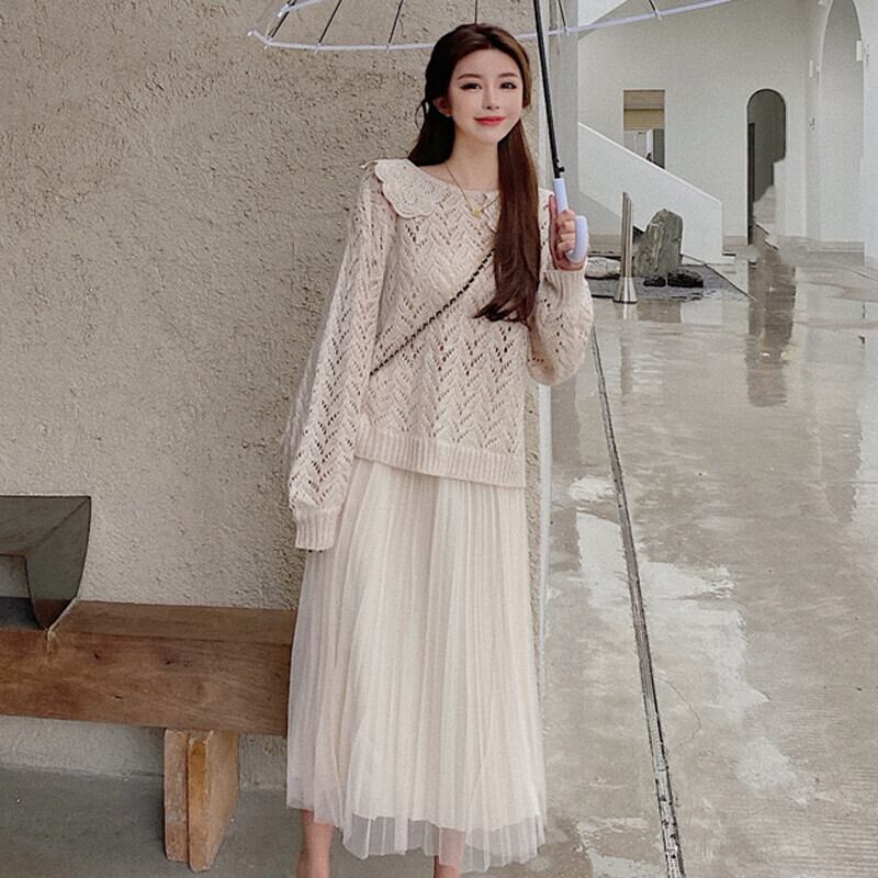 スタンダードセーター レディースオータムスタイルルーズトップス レトロ 大人ガーリー スウィート キュート カジュアル 秋物 ガールズファッション14075580409