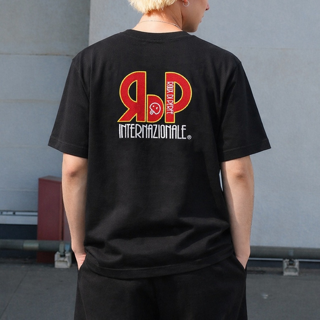 RDPバックロゴ刺繍Tシャツ