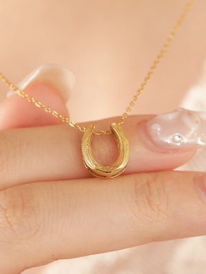 316L hawaiian simple horseshoe necklace #n30