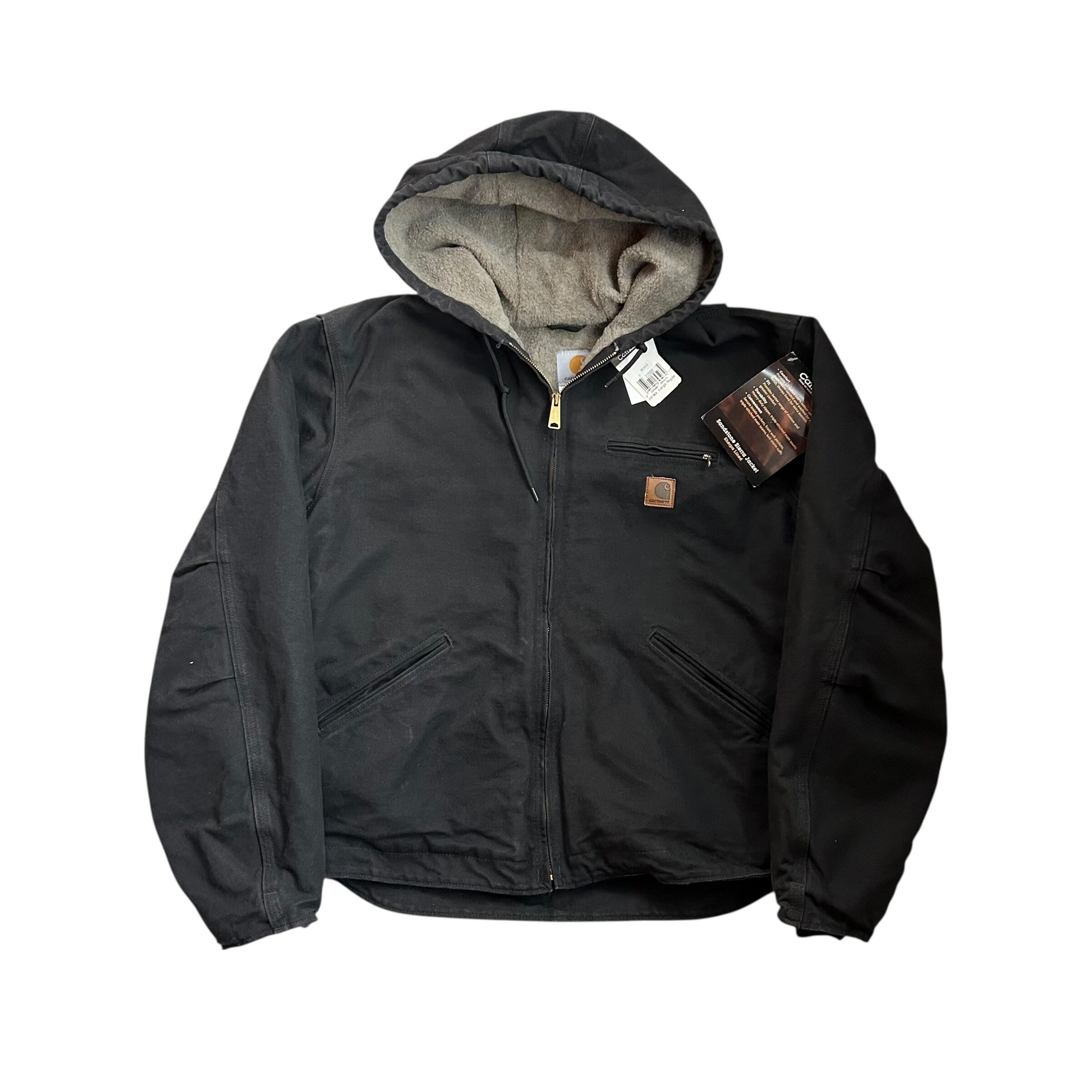 Dead Stock!! 2000s Carhartt "Sandstone Siera Jacket BLK
