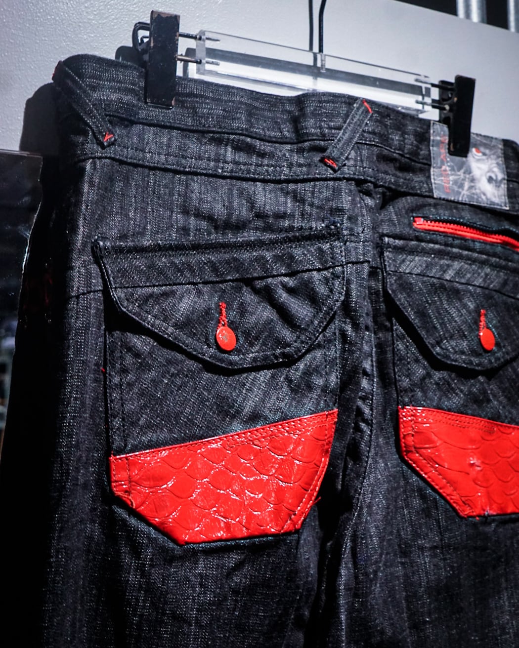 "RED APE" Crocodile Swiching Loose Denim サイズ : 3XL(4L) add(C)vintage】
